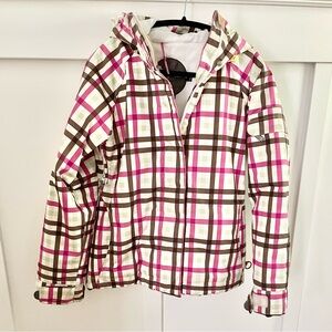 ROXY WINTERSPORTS 5,000 ski jacket coat plaid/checkered women’s XS